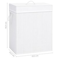 Wasmand met 1 vak 83 L bamboe wit 9