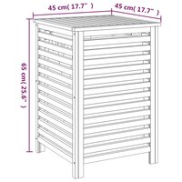 Wasmand 45x45x65 cm massief walnotenhout 9
