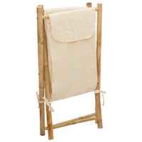 Wasmand 41,5x36x63,5 cm bamboe cr&egrave;mewit 7