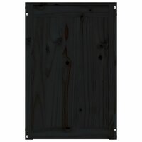 Wasmand 44x44x66 cm massief grenenhout zwart 6