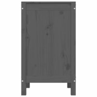 Wasmand 44x44x76 cm massief grenenhout grijs 6