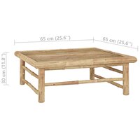 2-delige Loungeset met donkergrijze kussens bamboe 7