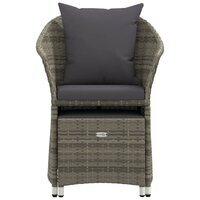 2-delige Loungeset met kussens poly rattan grijs 5