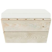 Tuinhocker met kussen pallet ge&iuml;mpregneerd vurenhout 4