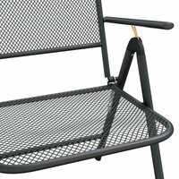 Tuinstoelen inklapbaar 2 st metaalgaas antracietkleurig 8