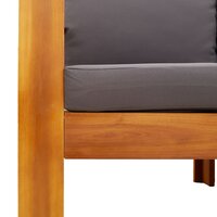 Tuinstoel met kussens massief acaciahout 7