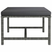 Voetensteun sectioneel met kussen poly rattan grijs 3