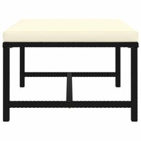 Voetensteun sectioneel met kussen poly rattan zwart 3