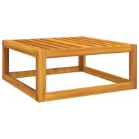 Tuinvoetensteun met kussen massief acaciahout groen 3