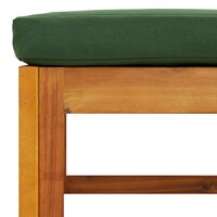 Tuinvoetensteun met kussen massief acaciahout groen 7