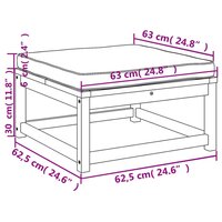 Tuinvoetenbank met kussens massief acaciahout 8