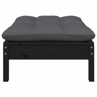 Tuinvoetenbank met antracietkleurig kussen grenenhout wit 2