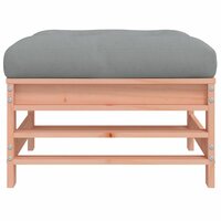 Tuinvoetenbank met kussen massief douglashout 4