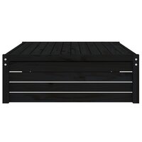 Tuinvoetenbank 120x80 cm massief grenenhout zwart 5