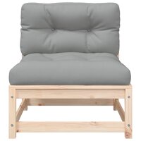 Tuinbank zonder armleuningen met kussens en voetenbank 7