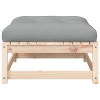 Tuinbank zonder armleuningen met kussens en voetenbank 9