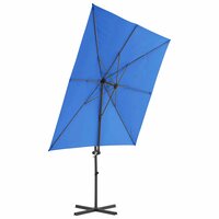 Zweefparasol met stalen paal 250x250 cm azuurblauw 3