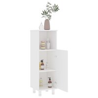 Badkamerkast 30x30x95 cm bewerkt hout wit 3