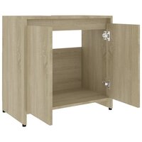 Badkamerkast 60x33x61 cm bewerkt hout sonoma eikenkleurig 5