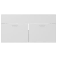 Badkamermeubelset bewerkt hout wit 8