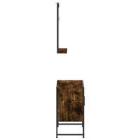 2-delige Badkamerkastenset bewerkt hout gerookt eikenkleurig 7