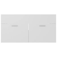 2-delige Badkamermeubelset bewerkt hout wit 9