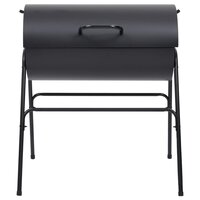 Barbecuevat met 2 kookroosters 80x95x90 cm staal zwart 3