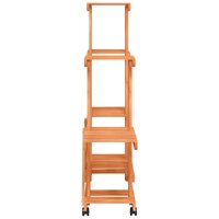 Plantenstandaard met wielen 95x25x101 cm massief vurenhout 5
