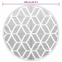 Buitenkleed &Oslash;120 cm polypropeen grijs 6