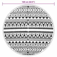 Buitenkleed &Oslash;160 cm polypropeen zwart 6