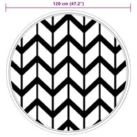 Buitenkleed &Oslash;120 cm polypropeen grijs 6