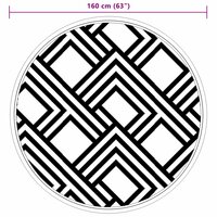 Buitenkleed &Oslash; 160 cm polypropeen grijs 6