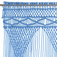 Gordijn macram&eacute; 140x240 cm katoen blauw 3