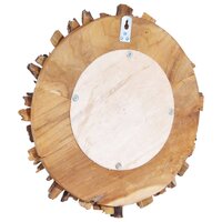 Wandspiegel rond 40 cm teakhout 4