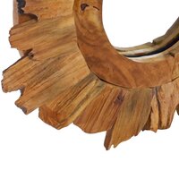 Wandspiegel rond 40 cm teakhout 5