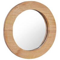 Wandspiegel rond 40 cm teakhout 2