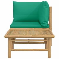 2-delige Loungeset met kussens bamboe groen 4