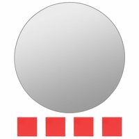 Wandspiegelset rond glas 7-delig 6