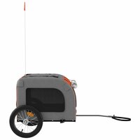 Hondenfietstrailer oxford stof en ijzer oranje en grijs 6
