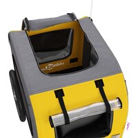 Hondenfietstrailer oxford stof en ijzer geel en grijs 11