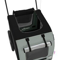 Hondenfietstrailer oxford stof en ijzer zwart en grijs 10