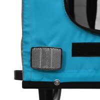 Hondenfietstrailer oxford stof en ijzer blauw en grijs 10