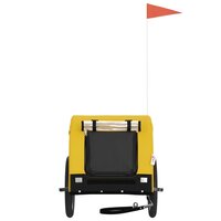 Hondenfietstrailer oxford stof en ijzer geel en zwart 3