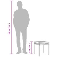 Tuintafel 38x38x42 cm poly rattan en acaciahout zwart 9