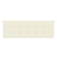 Tuinbankkussen 150x50x3 cm oxford stof cr&egrave;mekleurig 4