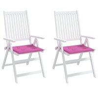 Tuinstoelkussens 2 st 40x40x3 cm stof roze 3