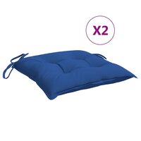 Stoelkussens 2 st 40x40x7 cm oxford stof blauw 2