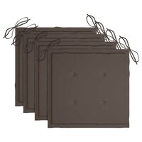 Tuinstoelkussens 4 st 40x40x3 cm oxford stof taupe 2