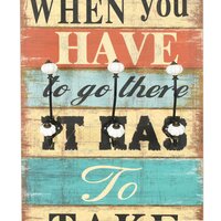 Wandkapstok met 6 haken HOME IS 120x40 cm 5