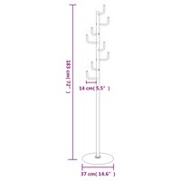 Kapstok 183 cm gepoedercoat ijzer wit 8